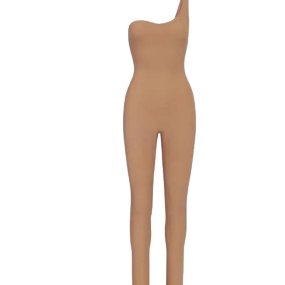 Skims Nude‎ One Shoulder All-In-One Onsie